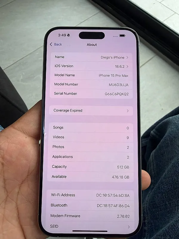 iPhone 15 Pro Max 512 GB, color blanco titanio — foto 8